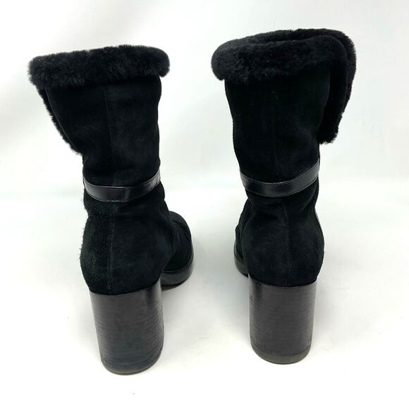 Aquatalia Isolda Suede Tall Booties Black - Picture 4 of 11